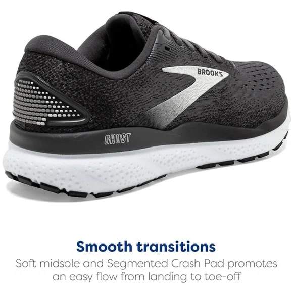 Brooks Ghost 16 Men's Athletic Shoes in Black /White. 11 wide worn only 3 times - Picture 4 of 7